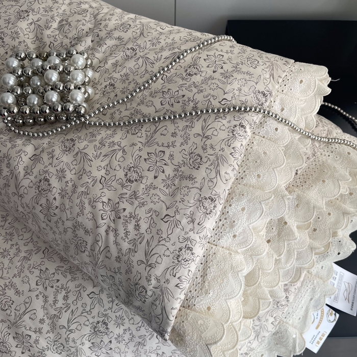 91家纺网 家纺一手货源 找家纺 莱豫2025新款法式纯棉夏被春秋被 花世界米