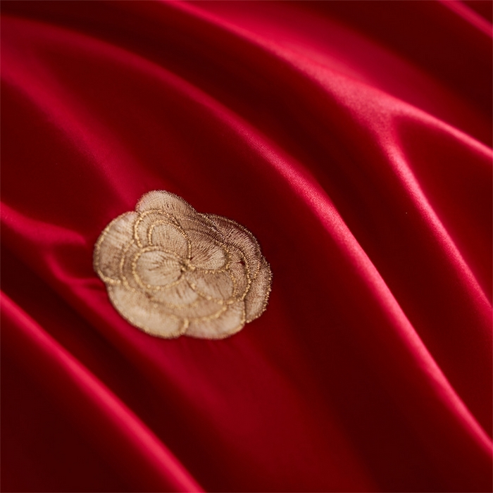 91家纺网 家纺一手货源 找家纺 （总）宏羽纺家纺2025新款13372全棉全工艺喷气四件套-最美嫁衣