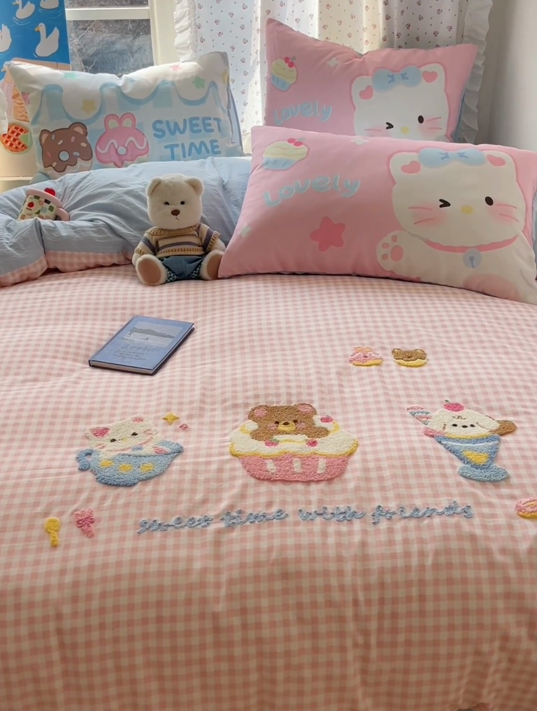 91家纺网 家纺一手货源 找家纺 慕澄家纺 2025新款毛巾绣小清新四件套 甜品会