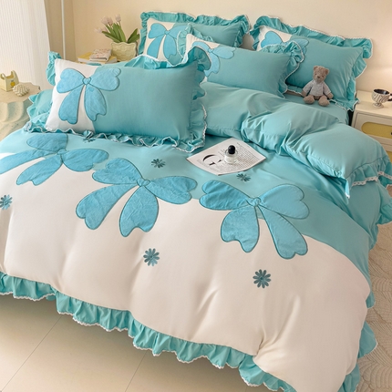 91家纺网 家纺一手货源 找家纺 （总）意尚风情 2025新款高定贴布绣水洗磨毛绣花四件套