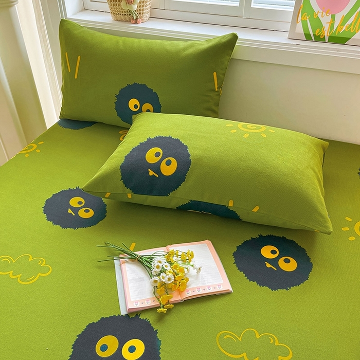 91家纺网 家纺一手货源 找家纺 晓时候2025新款老粗布床笠凉席 淘气点点