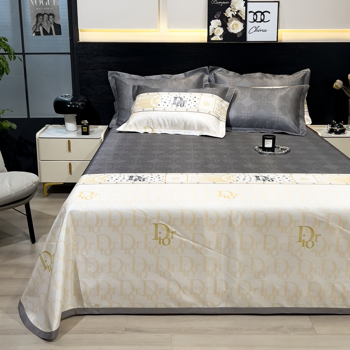 91家纺网 家纺一手货源 找家纺 许林 2025新款冰丝凉席床单款凉席三件套-迪奥