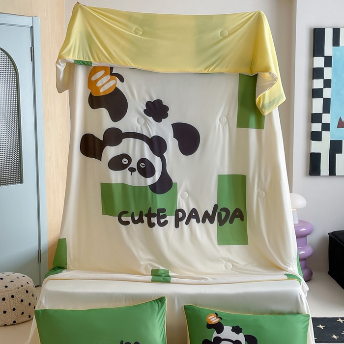 91家纺网 家纺一手货源 找家纺 （总）大彩家居 2025新款凉感丝大版数码印花夏凉被