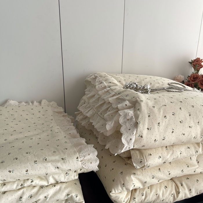 91家纺网 家纺一手货源 找家纺 莱豫2025新款法式纯棉夏被春秋被 蜜芽米