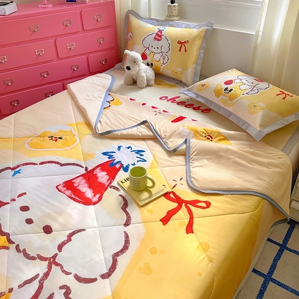 91家纺网 家纺一手货源 找家纺 （总）希诺2025新款大版卡通凉感丝夏被冰感空调被子被芯