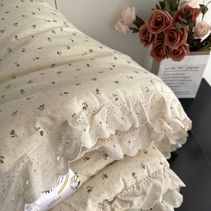 91家纺网 家纺一手货源 找家纺 莱豫2025新款法式纯棉夏被春秋被 蜜芽米