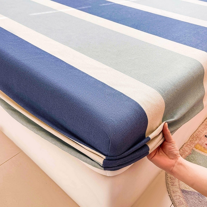 91家纺网 家纺一手货源 找家纺 晓时候2025新款老粗布床笠凉席 简语