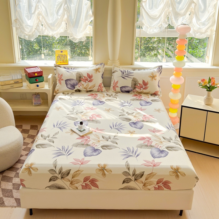 91家纺网 家纺一手货源 找家纺 佑佳家纺 2025年新款铂金棉芦荟棉单床笠，有配套枕套「支持定制各种尺寸」 安娜花园