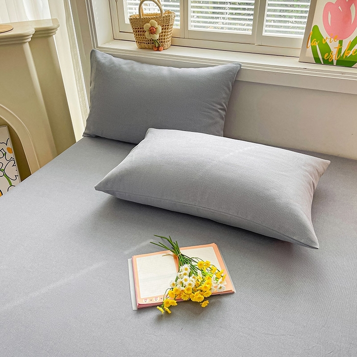 91家纺网 家纺一手货源 找家纺 晓时候2025新款老粗布床笠凉席 高级灰