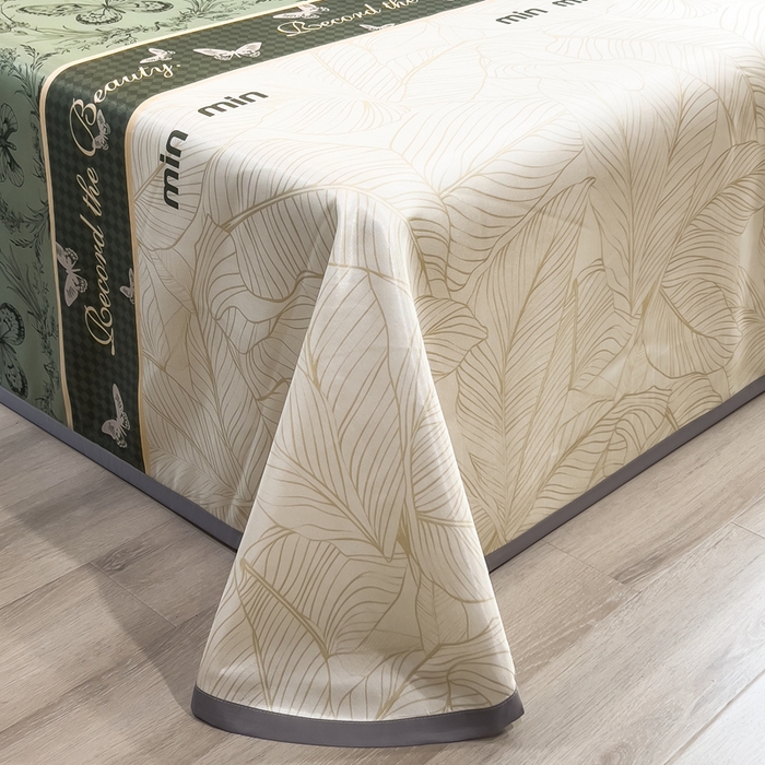 91家纺网 家纺一手货源 找家纺 许林 2025新款冰丝凉席床单款凉席三件套-爱与蝶