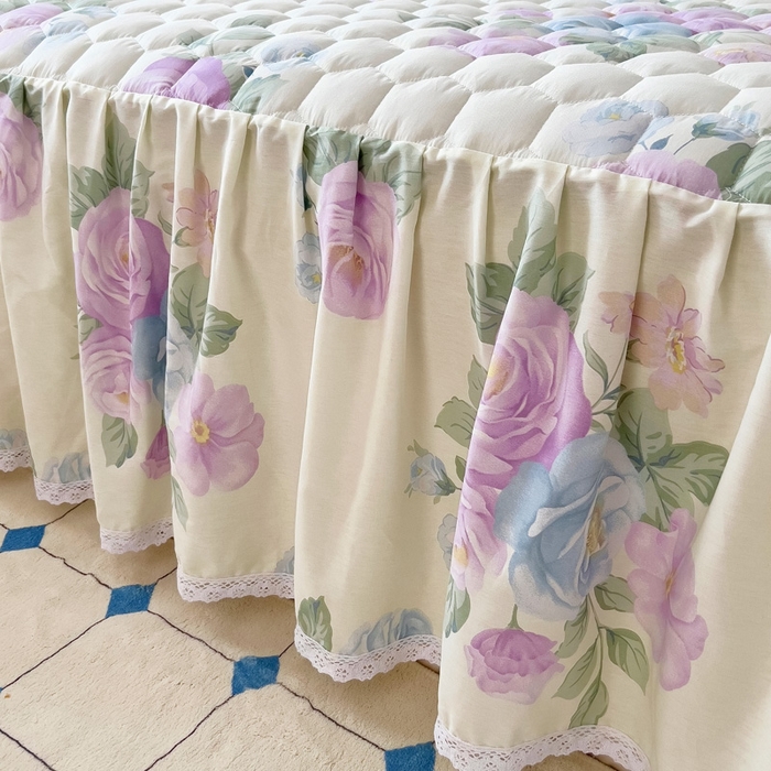 91家纺网 家纺一手货源 找家纺 （总）2025新款全棉夹棉床裙全棉床裙