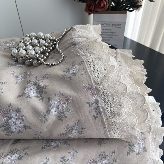 91家纺网 家纺一手货源 找家纺 莱豫2025新款法式纯棉夏被春秋被 花海米