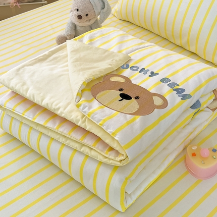 雅居纺 2025春夏新款13070全棉纯棉绣花夏被夏凉被空调被 夏被-幸运熊