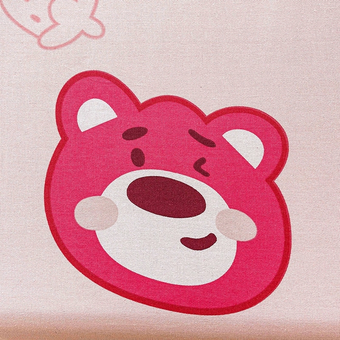 91家纺网 家纺一手货源 找家纺 晓时候2025新款老粗布床笠凉席 草莓熊