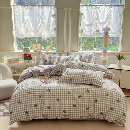 91家纺网 家纺一手货源 找家纺 （总）佑佳家纺 2025年新款铂金棉芦荟棉学生三件套四件套 单被套 单枕套「支持定做各种尺寸」