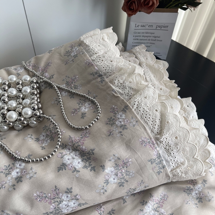 91家纺网 家纺一手货源 找家纺 莱豫2025新款法式纯棉夏被春秋被 花海米