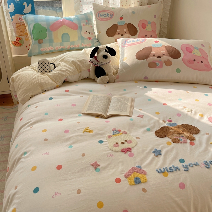 91家纺网 家纺一手货源 找家纺 （总）慕澄家纺 2025新款毛巾绣小清新四件套