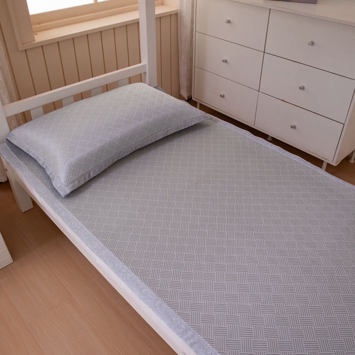 91家纺网 家纺一手货源 找家纺 （总）凌云 2025新款学生宿舍提花凉感冰丝席