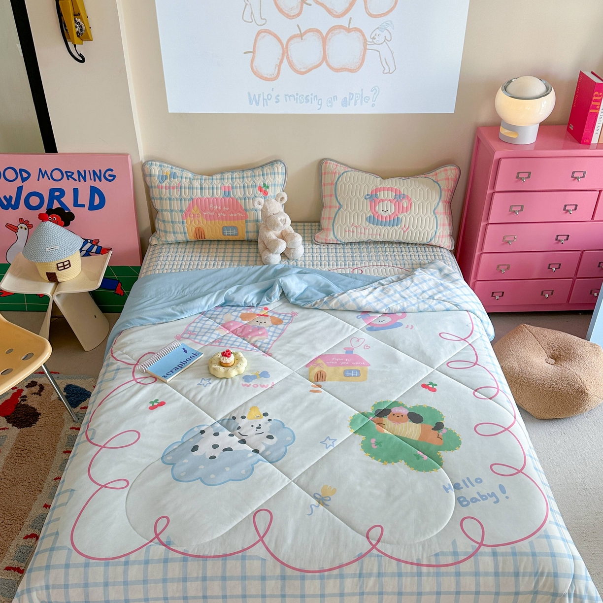 91家纺网 家纺一手货源 找家纺 美乐迪家纺2025新款凉感丝乳胶凉席夏被夏凉被空调被 玩趣