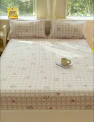 91家纺网 家纺一手货源 找家纺 佑佳家纺 2025年新款铂金棉芦荟棉单床笠，有配套枕套「支持定制各种尺寸」 花骨朵