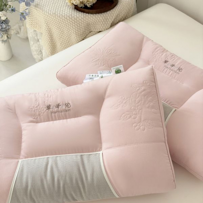 91家纺网 家纺一手货源 找家纺 爱尚家枕芯 2025新款植物精华抗菌草本枕枕头枕芯 粉色（48*74cm/只）