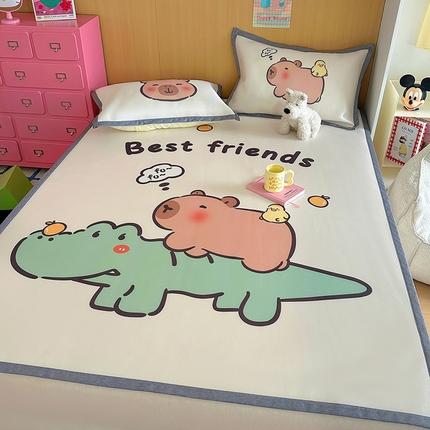 91家纺网 家纺一手货源 找家纺 （总）昊川家纺 2025新款大版数码印花碳光冰丝席