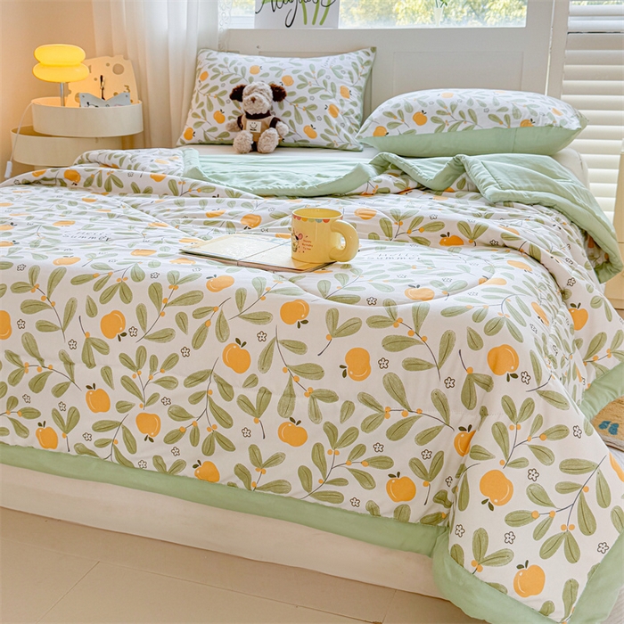 91家纺网 家纺一手货源 找家纺 雅颂缘 2025新款印花水洗棉新疆棉花夏被 沁香园