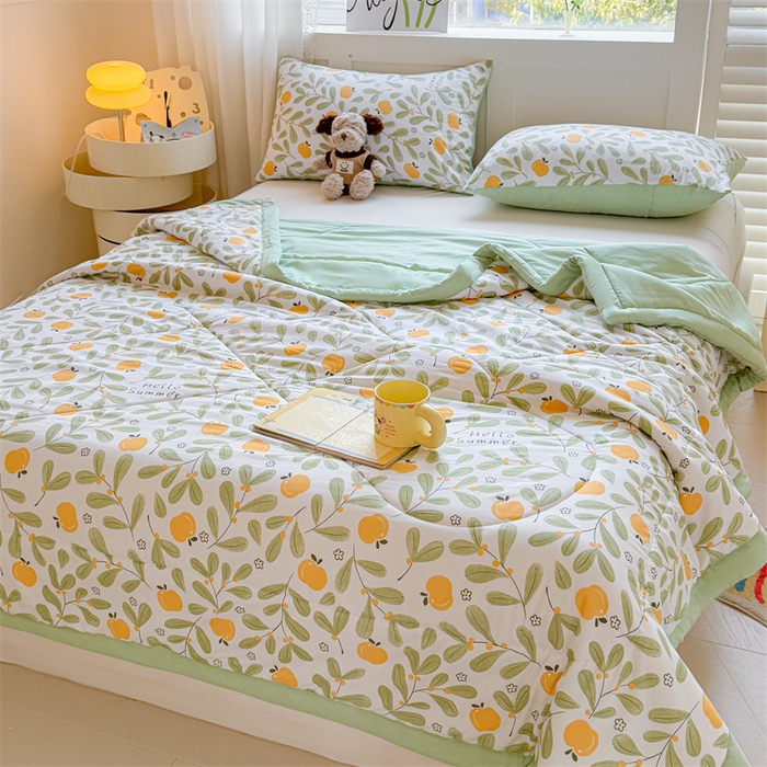 91家纺网 家纺一手货源 找家纺 雅颂缘 2025新款印花水洗棉新疆棉花夏被 沁香园