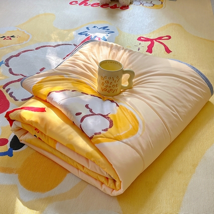 希诺2025新款大版卡通凉感丝夏被冰感空调被子被芯 芝士小狗