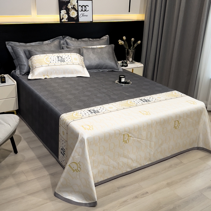 91家纺网 家纺一手货源 找家纺 许林 2025新款冰丝凉席床单款凉席三件套-迪奥