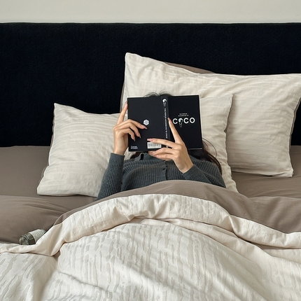 （总）梦享生活家居 2025新款色织三层提花人字纹面料四件套-青春系列