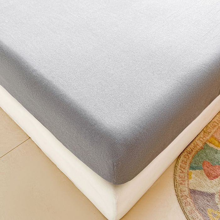 91家纺网 家纺一手货源 找家纺 晓时候2025新款老粗布床笠凉席 高级灰