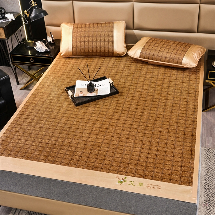 91家纺网 家纺一手货源 找家纺 瑶瑶家居床垫 2025新款艾草双面古藤席 艾草-罗马格