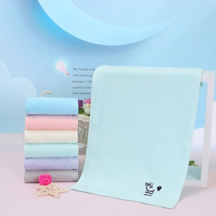 91家纺网 家纺一手货源 找家纺 悦然毛巾被 2025新款全棉纯棉学生儿童毛巾 绿色25x50cm-单条毛巾