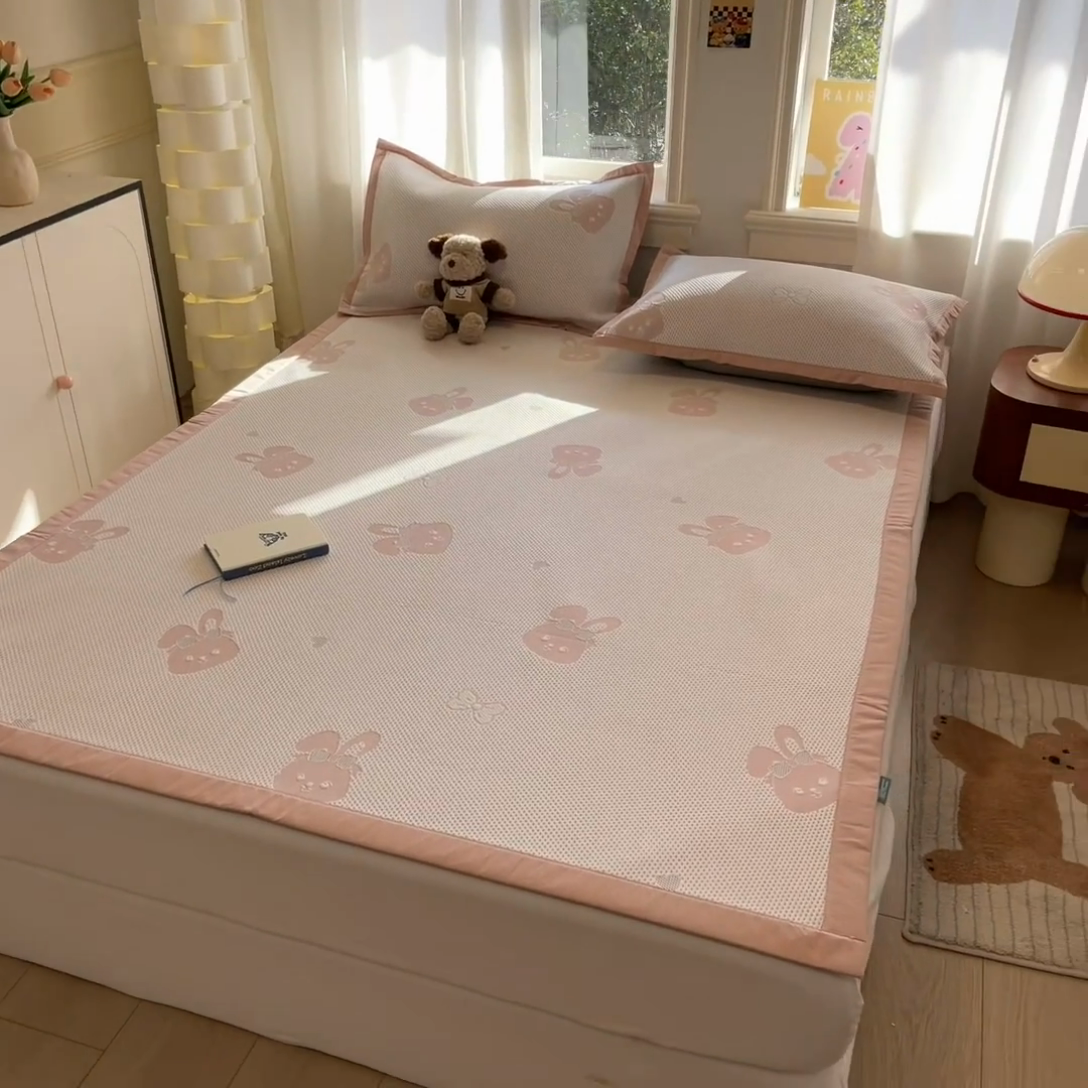 91家纺网 家纺一手货源 找家纺 雅居纺家纺 （总）2025春夏新款A类加厚三明治底提花凉感席床席款