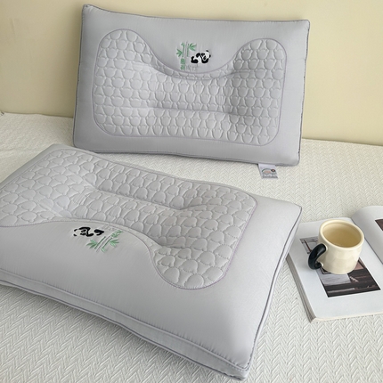 宇诺家纺 2025新款熊有成竹枕头枕芯 灰色