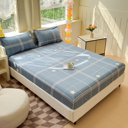 91家纺网 家纺一手货源 找家纺 （总）佑佳家纺 2025年新款铂金棉芦荟棉单床笠，有配套枕套「支持定制各种尺寸」