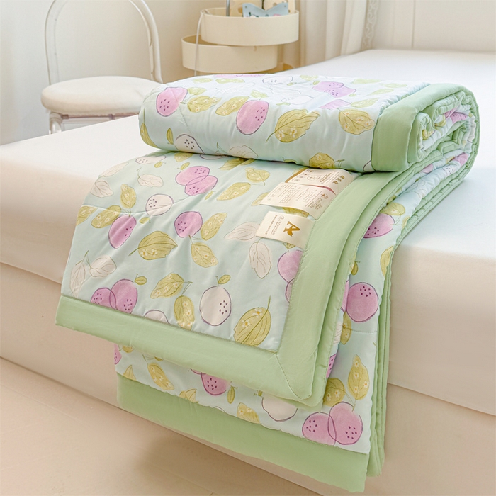 91家纺网 家纺一手货源 找家纺 雅颂缘 2025新款印花水洗棉新疆棉花夏被 心意满满