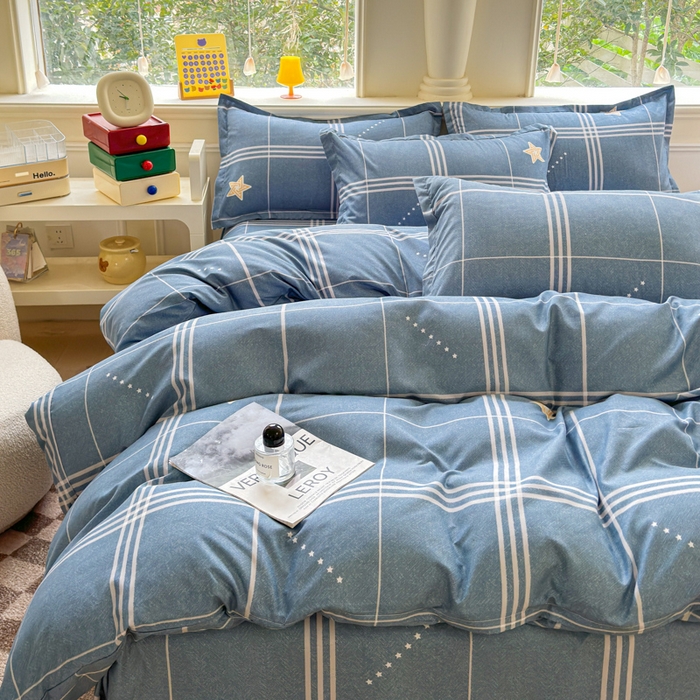 91家纺网 家纺一手货源 找家纺 佑佳家纺 2025年新款铂金棉芦荟棉学生三件套四件套 单被套 单枕套「支持定做各种尺寸」 万星如一