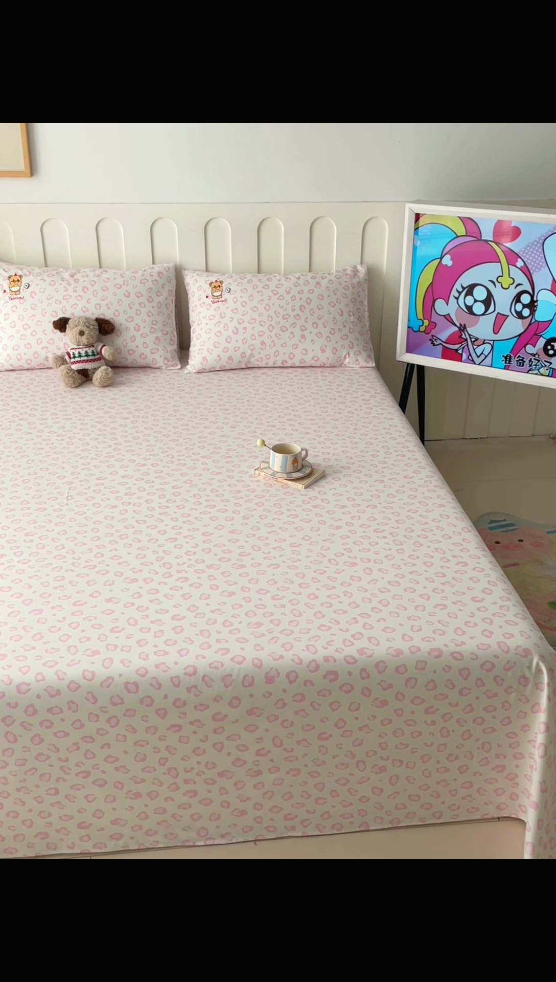 91家纺网 家纺一手货源 找家纺 雅居纺家纺 2025春夏新款全棉纯棉绣花A类老粗布单床单床单单件 可爱熊