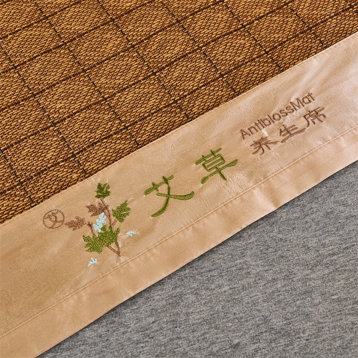 91家纺网 家纺一手货源 找家纺 瑶瑶家居床垫 2025新款艾草双面古藤席 艾草-罗马格