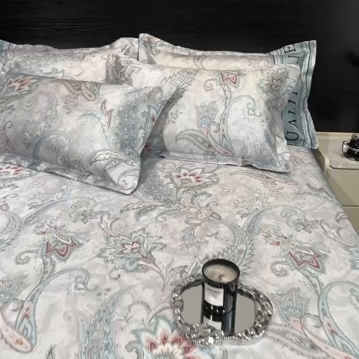 91家纺网 家纺一手货源 找家纺 许林 2025新款冰丝凉席床单款凉席三件套-洛丽塔