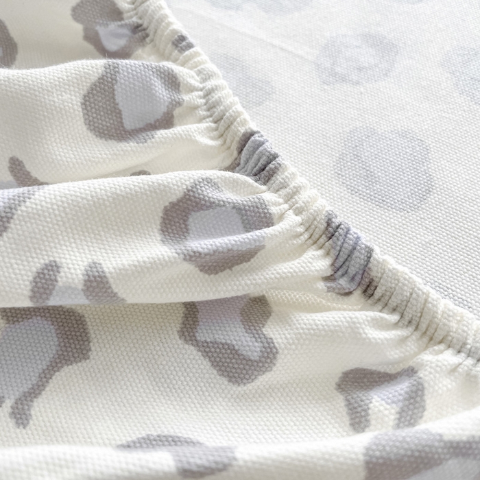 91家纺网 家纺一手货源 找家纺 雅居纺家纺 2025春夏新款全棉纯棉绣花A类老粗布单床笠床笠单件 奔跑小狗