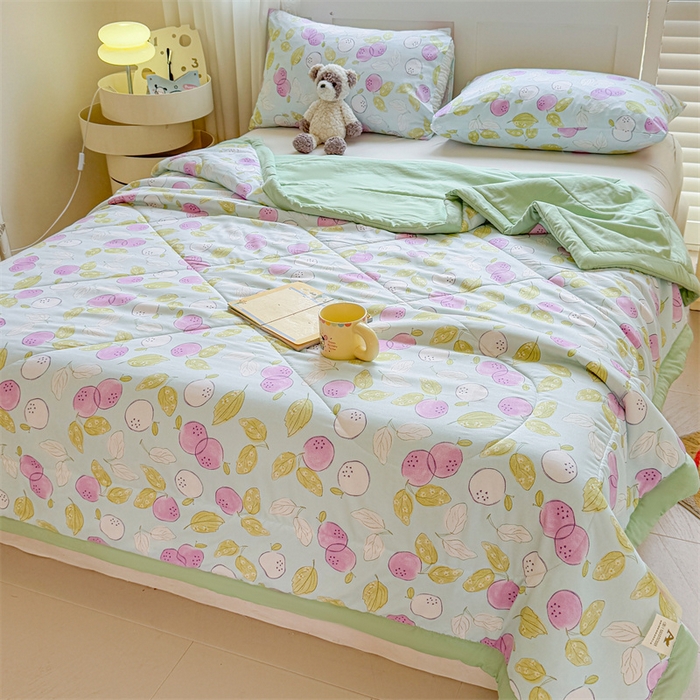 91家纺网 家纺一手货源 找家纺 雅颂缘 2025新款印花水洗棉新疆棉花夏被 心意满满