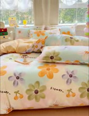 91家纺网 家纺一手货源 找家纺 佑佳家纺 2025年新款铂金棉芦荟棉学生三件套四件套 单被套 单枕套「支持定做各种尺寸」 浅浅花漾