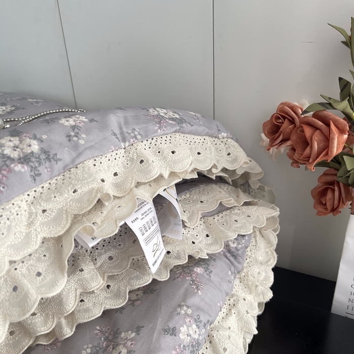 91家纺网 家纺一手货源 找家纺 莱豫2025新款法式纯棉夏被春秋被 花海紫