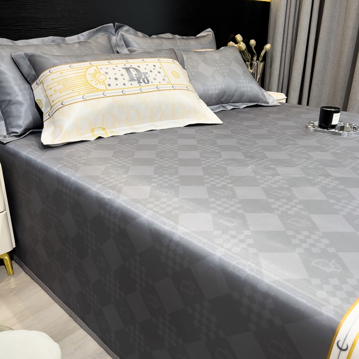 91家纺网 家纺一手货源 找家纺 许林 2025新款冰丝凉席床单款凉席三件套-迪奥