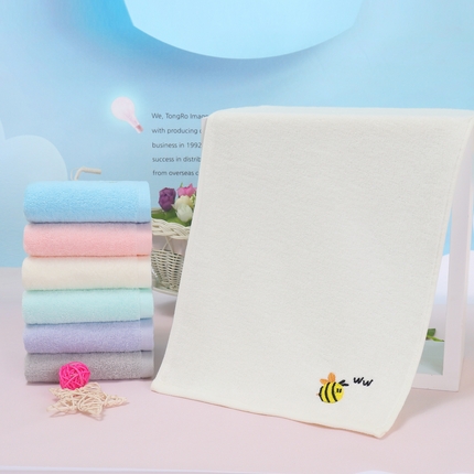 91家纺网 家纺一手货源 找家纺 悦然毛巾被 2025新款全棉纯棉学生儿童毛巾 米白25x50cm-单条毛巾