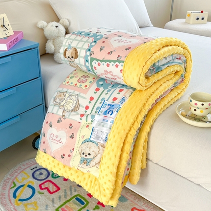 爱宝被业 2025新款A类凉感豆豆绒羽丝棉夏被 猫狗之家