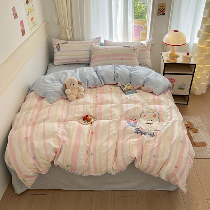 91家纺网 家纺一手货源 找家纺 （总）雅居纺家纺 2025春夏新款全棉纯棉毛巾绣四件套